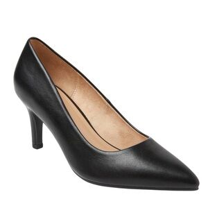 7.5 Wide Black Pointed Toe Pump Heels Black A New Day Cindy Memory Foam Insole